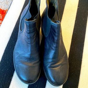 Black wedged Fly Bootie, size 10